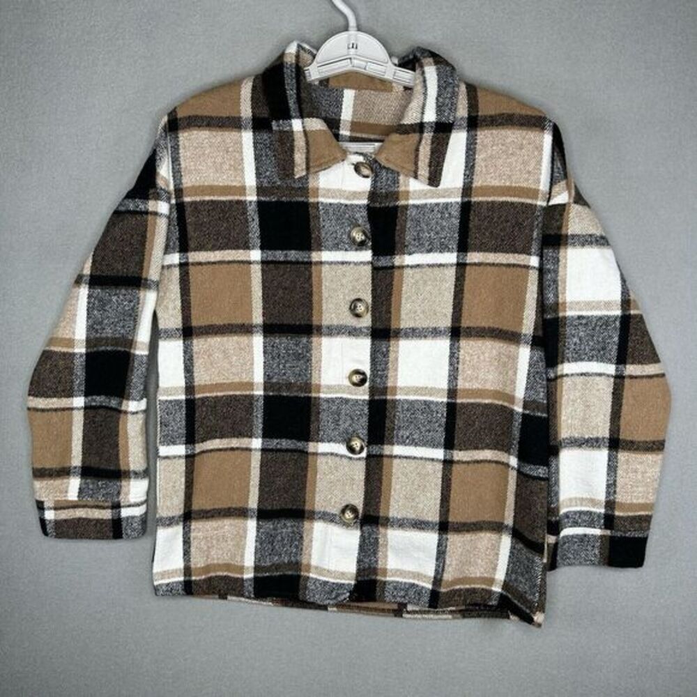 Womens Jacket Medium Plaid Button Up Boutique Grandmacore Academia Old Money‎